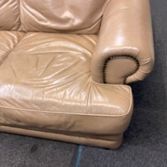 値下げ＊革製ソファ＊クラッシックソファ＊3人掛けソファの画像