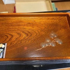 再募集。会津塗り 取っ手付きお盆の画像