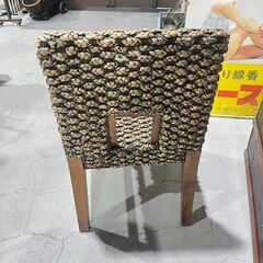 ②★ウォーターヒヤシンスチェア★クッション付き グリーン 天然素材 アジアンテイスト オリエンタル ナチュラル リゾート 経年変化の画像