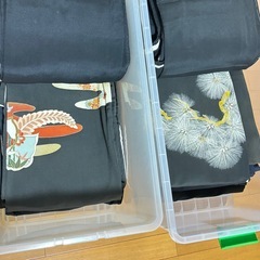 お着物 黒系 未使用含む 約25点　まとめ リメイクの画像