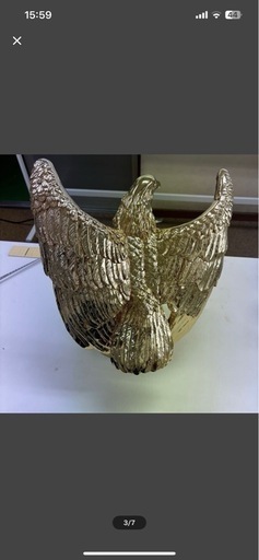 鷲 ワシ タカ 鷹 置物 オブジェ ゴールド 金 大きめ インテリア 置物 オブジェ 鳥 
