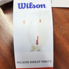 【店頭引き取り限定】新品未使用品：wilsonスウェットパンツ/白の画像