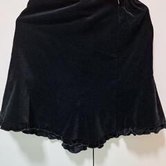 BEBE 黒 ベロアスカート 140～150の画像