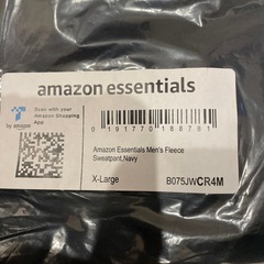Amazon essentials メンズスエットXLネイビー　新品未使用品 の画像