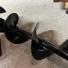 ワカサギ  アイスドリル 全長165cm 直径およそ15cm わかさぎ釣り 保護カバー付属  一部溶接あり 中古品 ③の画像