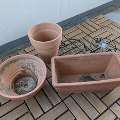 素焼き植木鉢＆鉢台