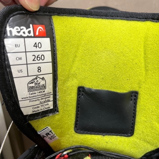 HEADヘッド　スノーボードブーツ　BOA ダイヤル式　ブラック　メンズ　26㎝