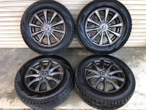 冬タイヤ ★ 195/65R15 ★ PCD114アルミ付きスタッドレス ★ バリ山４本組！★ セレナ ヴォクシー