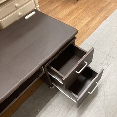 S351 ⭐ ローデスク+キャビネット2点セット ロータイプ 幅106cm USEDの画像