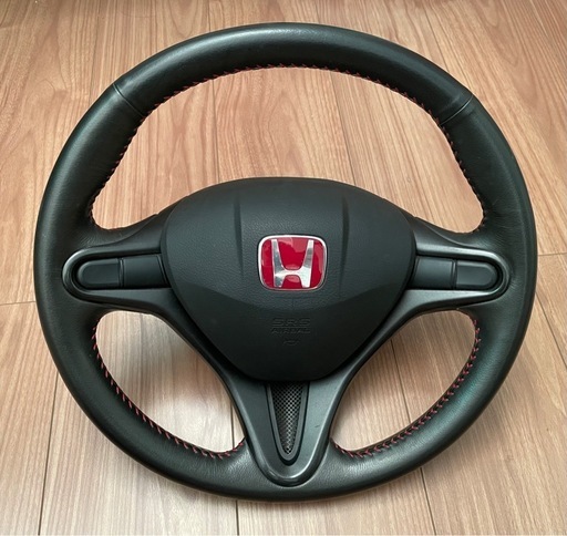 【値下げ】美品　シビックタイプR FD2 純正　ステアリング　レザー　ハンドル