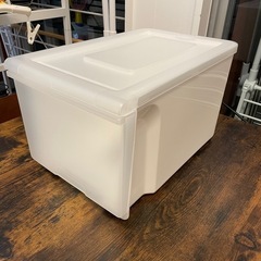 【収納ケース Nフラッテ ハーフ(ホワイト)】W25.5xD39...