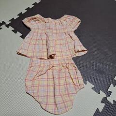 70cm チェック柄セットアップの画像