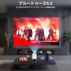新品未開封☆ネット価格¥19999 【210°回転・Android 11搭載】Polocshプロジェクター 天井投影 小型 家庭用 自动台形補正 12000LM高輝度 プロジェクター 4K対応 5GWIFI&BT5.2 ネイティブ1080P ホームプロジェクター HiFiスピーカー ズーム機能 一人暮らし スマホ/パソコン/TV Stick/PS5/Switch/ゲーム機接続可 HDMI USB入力 日本語説明書の画像