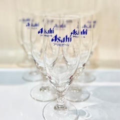★新品未使用★アサヒビール ASAHI BEER ビールグラス ビアグラス 脚付きビアグラス 10脚セット❣️★専用箱付き★の画像