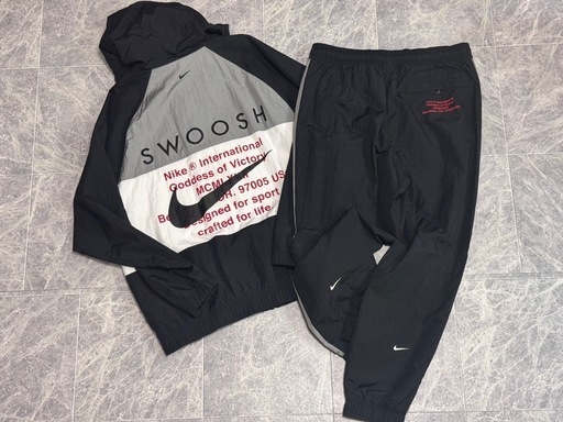 決まりました☆【ほぼ新品】NIKE NYLON SETUP ナイロン セットアップ 2XL 美中古 ナイキ