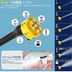 【新品未使用】高圧洗浄機 コードレス 充電式 10000mAhバッテリー2個付き の画像