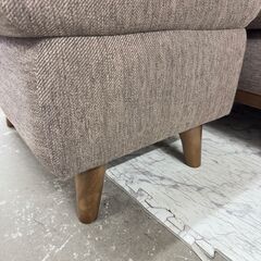 20996 3人掛け布張りソファ ハイバック オットマン付き NITORI ◇大阪