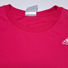 adidas アディダス L Tシャツ ピンク ユニフォーム ウェア スポーツの画像