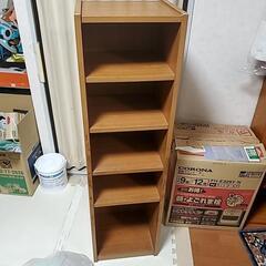汎用性高い　縦長木棚 高115×横32×奥29　