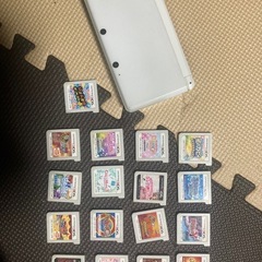 ニンテンドー3DS本体 ホワイト 初期化/動作確認済 3DS カセット17個付 