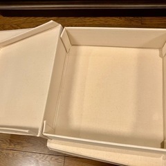 無印良品　帆布収納ケース　大小2個セットの画像