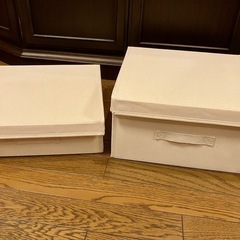 無印良品　帆布収納ケース　大小2個セット