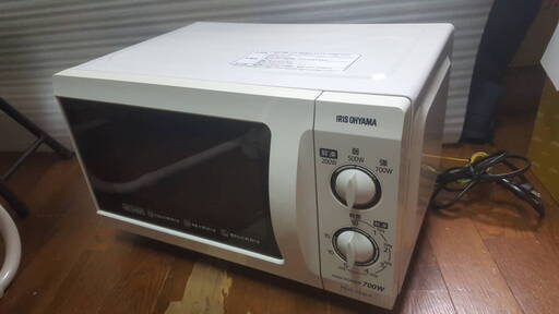 アイリスオーヤマ 電子レンジ フラットテーブル IMB-F18-5 東日本 50Hz専用　動作確認済み　(No.10)
