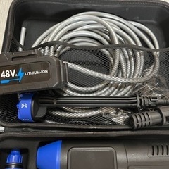 【未使用】コードレス高圧洗浄機　6 in 1 ノズル付き洗浄機　家庭用洗車スプリンクラー　収納ボックス付きの画像