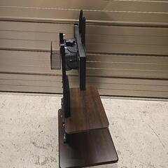 壁寄せ テレビスタンド ブラウンの画像