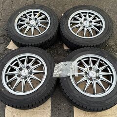 送料無料S89569 ZACK JP-812 15in5.5J+43 4穴PCD100  185/65R15 デミオ　スタッドレスアルミタイヤ4本セット　WINTER　MAXX　22年製