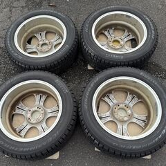 VAGGIO　アルミタイヤ4本　215/60R17　スタッドレス　エスティマ 17×7J OFF40 4/5Hマルチ PCD114.3の画像