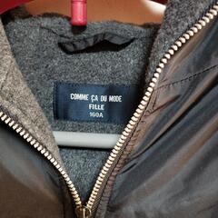 COMME CA DU MODE フード付きジャケット 160A 黒　美品の画像