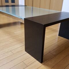 センターテーブル　天板ガラス　ローテーブル　ニトリ　中古