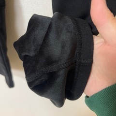 【取引決定】４Ｌ裏起毛（ベロア系）黒ズボン♡の画像