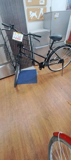 リサイクルショップどりーむ天保山店　No1504　自転車　２６インチ　シティサイクル　黒　カゴ・美品ですよ～