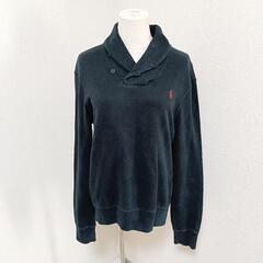 ポロバイラルフローレン ショールカラー長袖スウェット 刺繍ロゴ ...