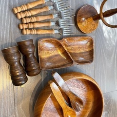 【おまとめ⠀】木製食器セット 