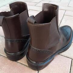 男性用ブーツ　サイズ42　26.5～27㎝　茶　合皮製　キレイですの画像