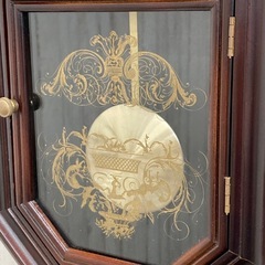 m1124601-49 掛時計 時計 振り子時計 壁掛け 振り子 時計 時計 ブラウン 昭和レトロ  アンティーク 骨董品 中古品の画像