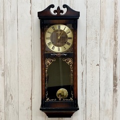 ゼンマイ時計　実働 アンティーク　西洋時計　ベル付き　チャイム付き　振り子時計 楽天市場】ぜんまい時計 ゼンマイ時計 振り子時計 柱時計