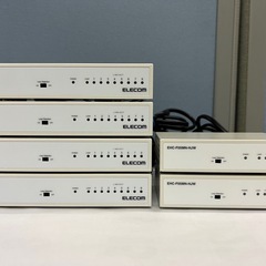 6個セット■ELECOM エレコム スイッチングハブ 100BASE-TX対応■8ポートハブ EHC-F08MN-HJW■5ポートハブ EHC-F05MN-HJW■ マグネット付 SWITCHING HUB 100Mbpsの画像