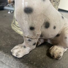 傘立て　No.557　犬　ダルメシアン　玄関オブジェ　※割れ修復跡あり　【リサイクルショップどりーむ荒田店】の画像