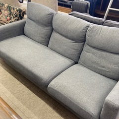 3人掛けソファー　オーットマン付き　グレー　※240001044...