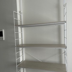 ニトリ 突っ張りワイヤーシェルフNポルダ 棚 スチールラック ホワイト 白の画像