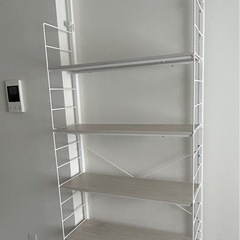 ニトリ 突っ張りワイヤーシェルフNポルダ 棚 スチールラック ホワイト 白の画像