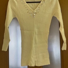 ビジューニットトップス