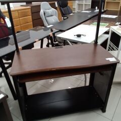 ★ジモティ割あり★  デスク ブラウン H126×D50×W99...