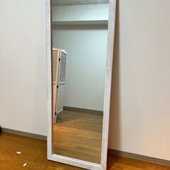 アンティーク調 立て掛け式大型ミラー（取りに来ていただける方のみ）