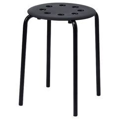 【美品】IKEA スツール MARIUS マリウス ブラック 2...