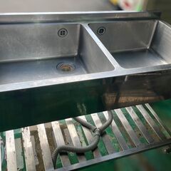 ★2槽シンク W1200xD600xH800+50mm シンク 流し台 業務用 厨房機器★